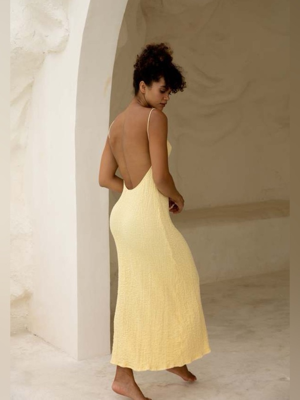NWT! Bahhgoose Nuage Dress in Lemon